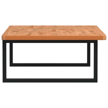 vidaXL Basin Shelf Wall Mounted Steel and Solid Wood Beech