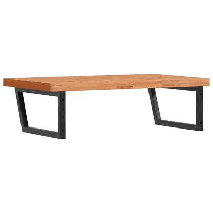 vidaXL Basin Shelf Wall Mounted Steel and Solid Wood Beech