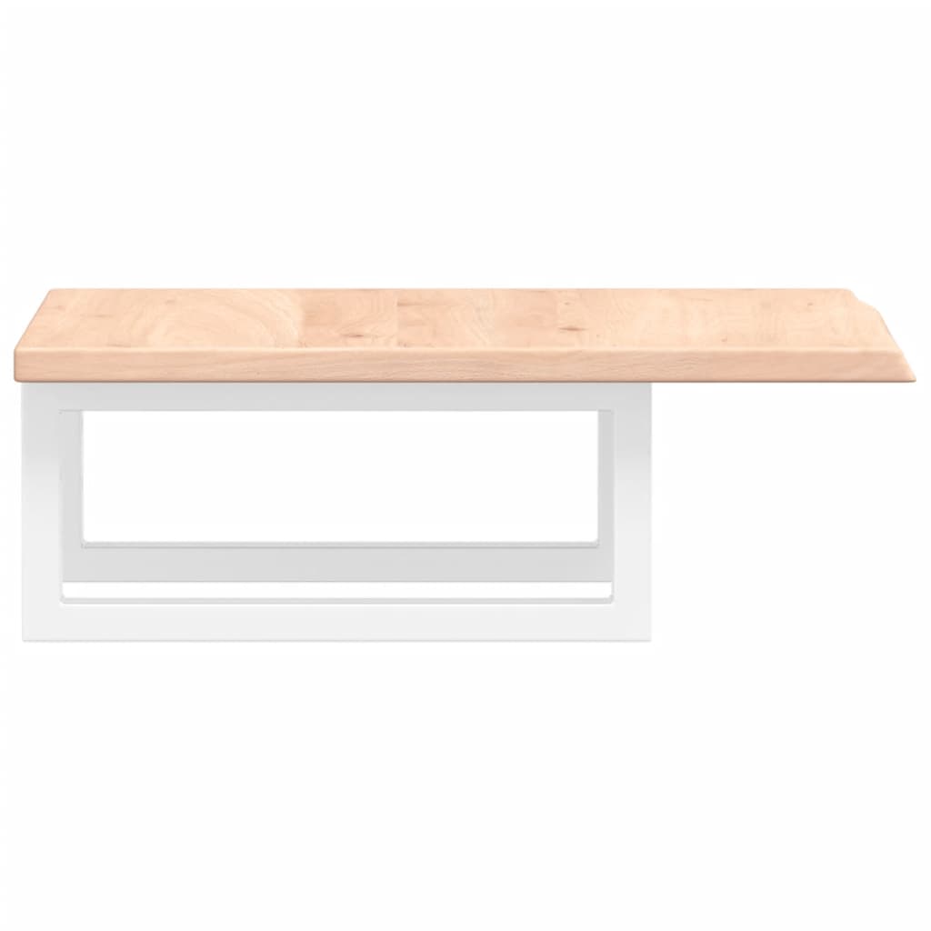 vidaXL Basin Shelf Wall Mounted Steel and Solid Wood Oak