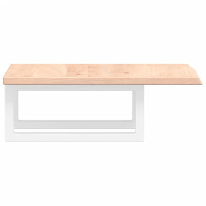 vidaXL Basin Shelf Wall Mounted Steel and Solid Wood Oak