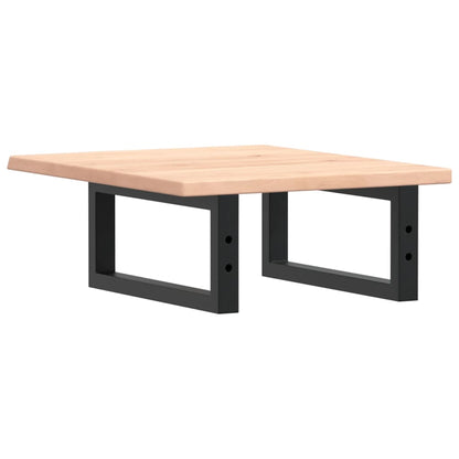 vidaXL Basin Shelf Wall Mounted Steel and Solid Wood Oak
