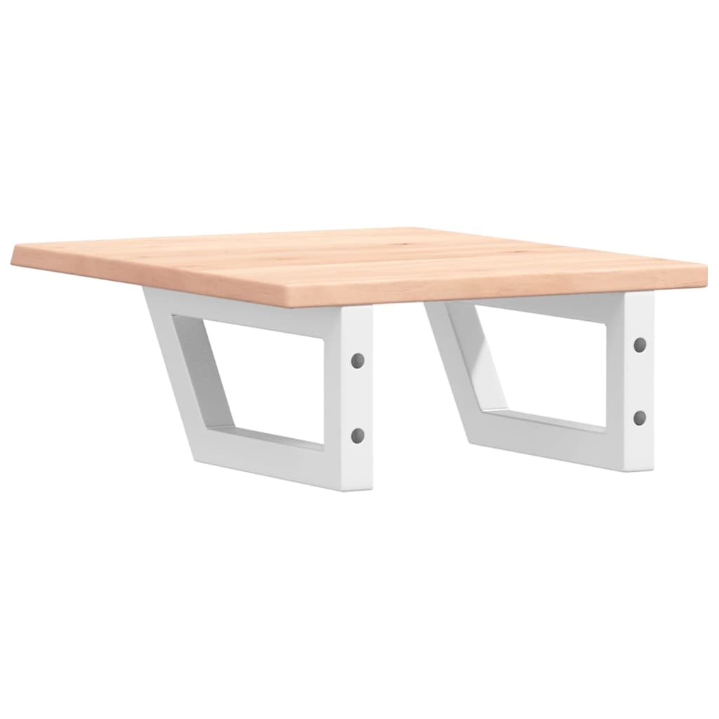 vidaXL Basin Shelf Wall Mounted Steel and Solid Wood Oak