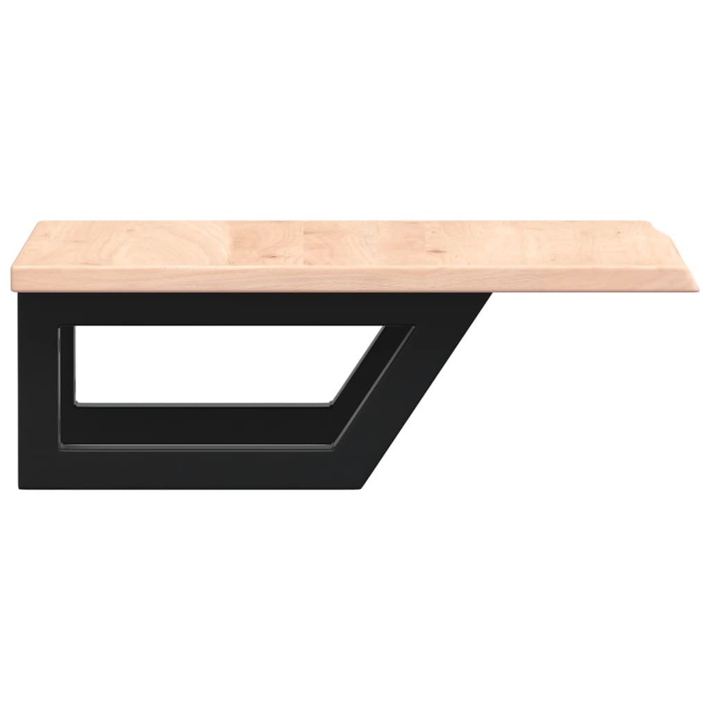 vidaXL Basin Shelf Wall Mounted Steel and Solid Wood Oak
