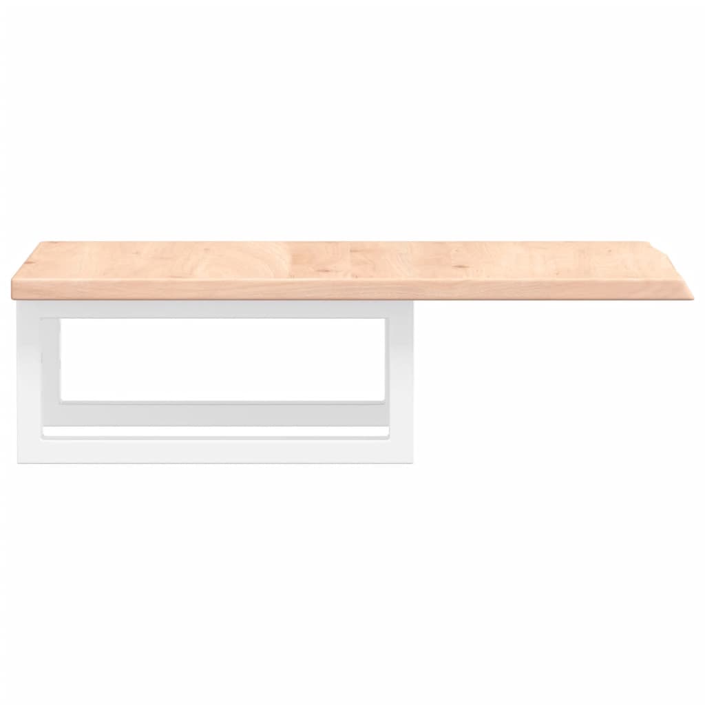 vidaXL Basin Shelf Wall Mounted Steel and Solid Wood Oak