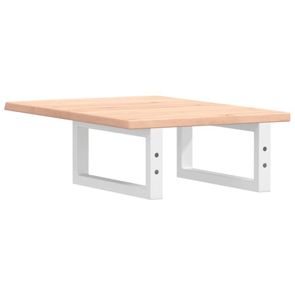 vidaXL Basin Shelf Wall Mounted Steel and Solid Wood Oak