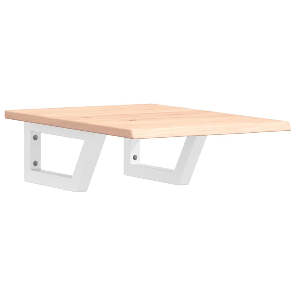 vidaXL Basin Shelf Wall Mounted Steel and Solid Wood Oak