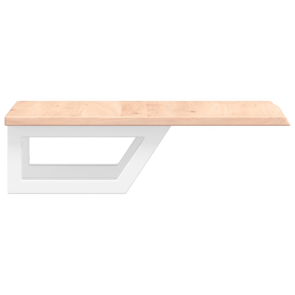 vidaXL Basin Shelf Wall Mounted Steel and Solid Wood Oak