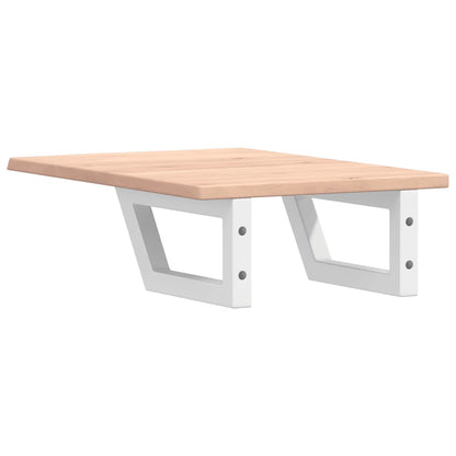 vidaXL Basin Shelf Wall Mounted Steel and Solid Wood Oak
