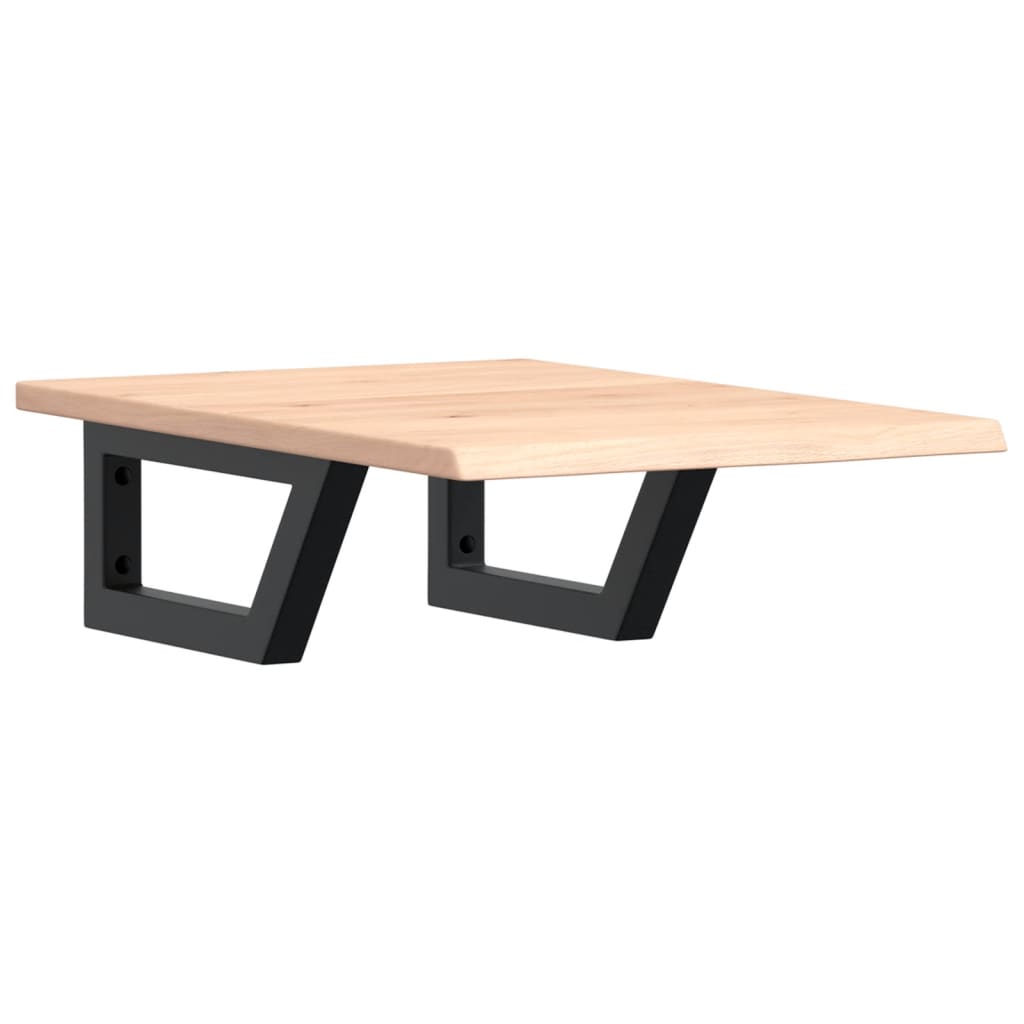 vidaXL Basin Shelf Wall Mounted Steel and Solid Wood Oak