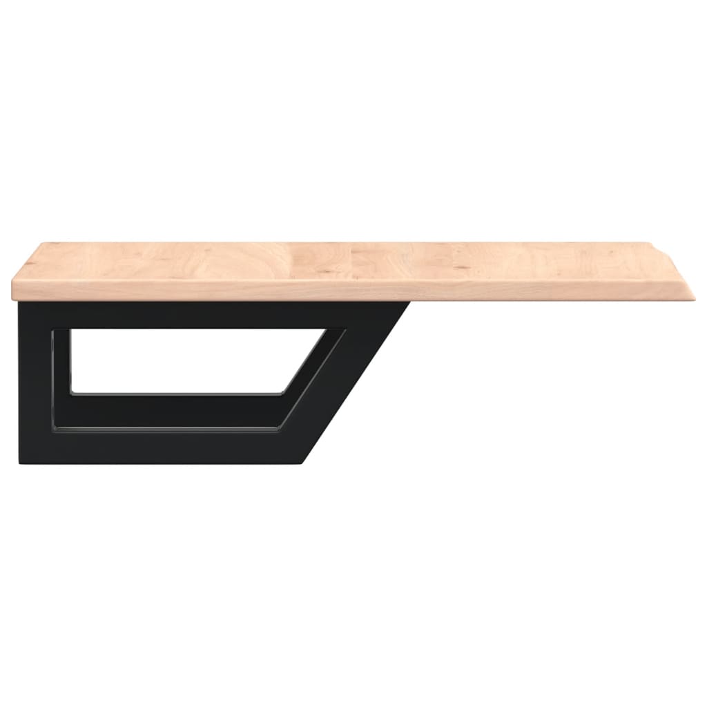 vidaXL Basin Shelf Wall Mounted Steel and Solid Wood Oak
