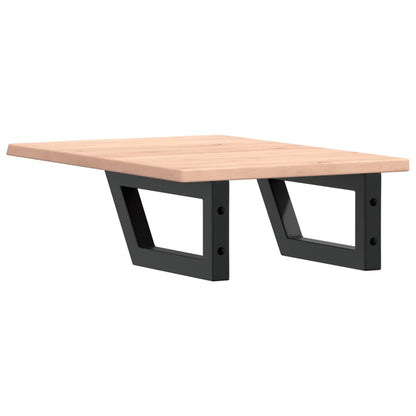 vidaXL Basin Shelf Wall Mounted Steel and Solid Wood Oak