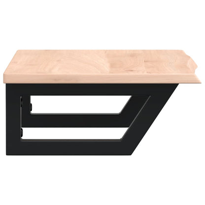 vidaXL Basin Shelf Wall Mounted Steel and Solid Wood Oak
