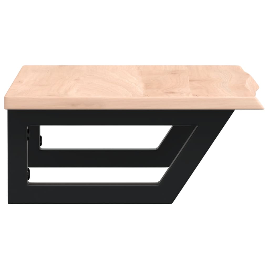 vidaXL Basin Shelf Wall Mounted Steel and Solid Wood Oak