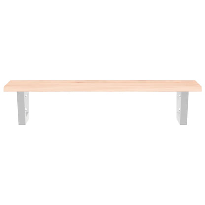 vidaXL Basin Shelf Wall Mounted Steel and Solid Wood Oak