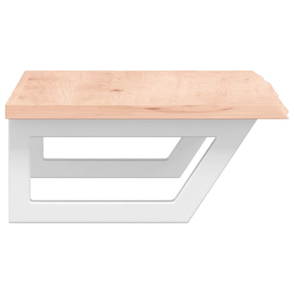vidaXL Basin Shelf Wall Mounted Steel and Solid Wood Oak