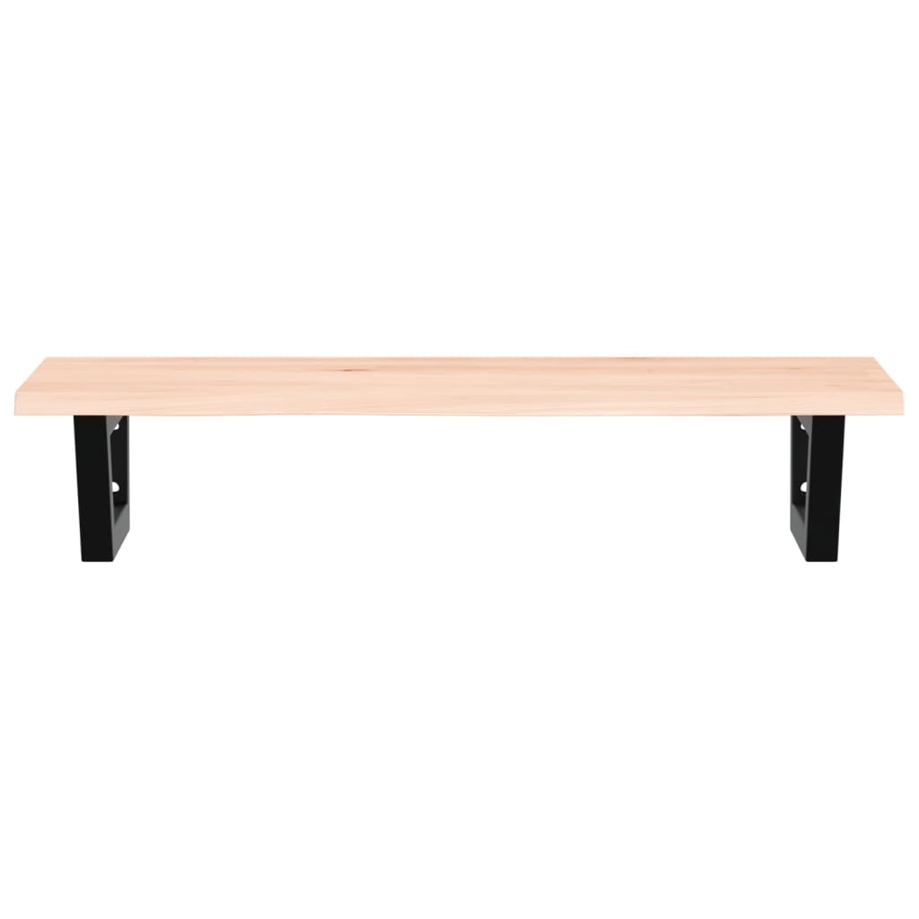 vidaXL Basin Shelf Wall Mounted Steel and Solid Wood Oak