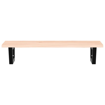 vidaXL Basin Shelf Wall Mounted Steel and Solid Wood Oak
