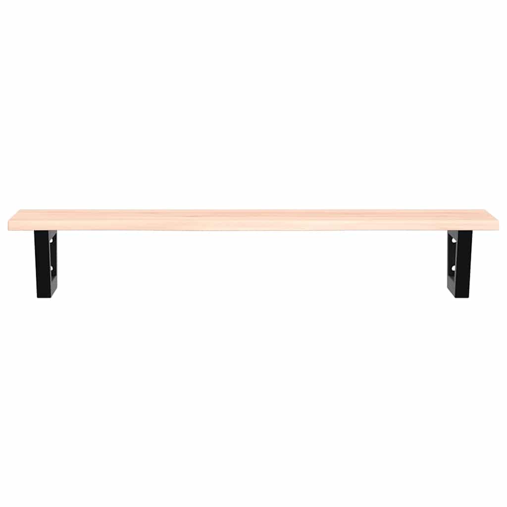 vidaXL Basin Shelf Wall Mounted Steel and Solid Wood Oak