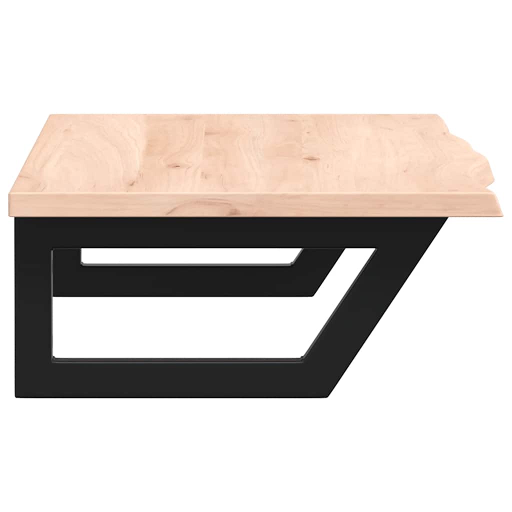 vidaXL Basin Shelf Wall Mounted Steel and Solid Wood Oak