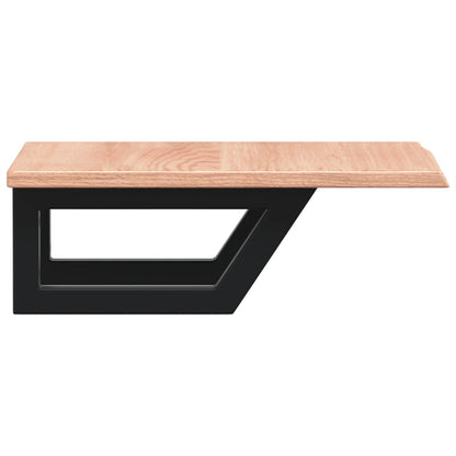 vidaXL Basin Shelf Wall Mounted Steel and Solid Wood Oak