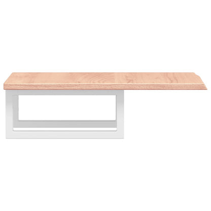 vidaXL Basin Shelf Wall Mounted Steel and Solid Wood Oak
