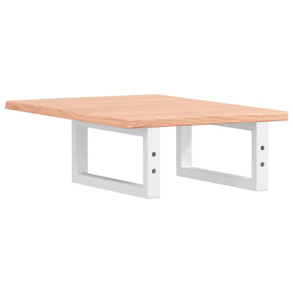 vidaXL Basin Shelf Wall Mounted Steel and Solid Wood Oak