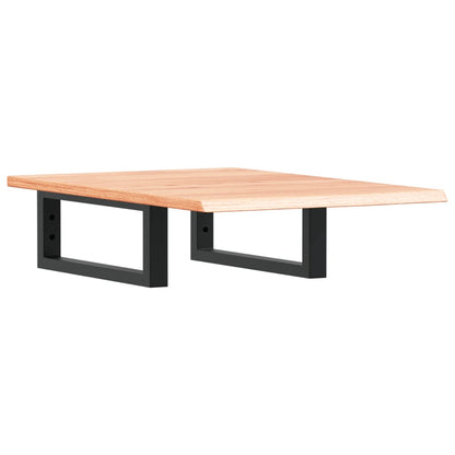 vidaXL Basin Shelf Wall Mounted Steel and Solid Wood Oak