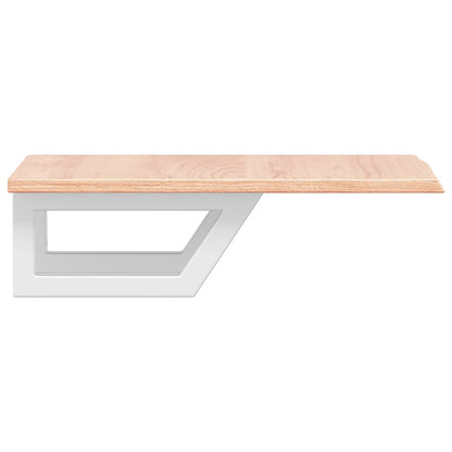vidaXL Basin Shelf Wall Mounted Steel and Solid Wood Oak