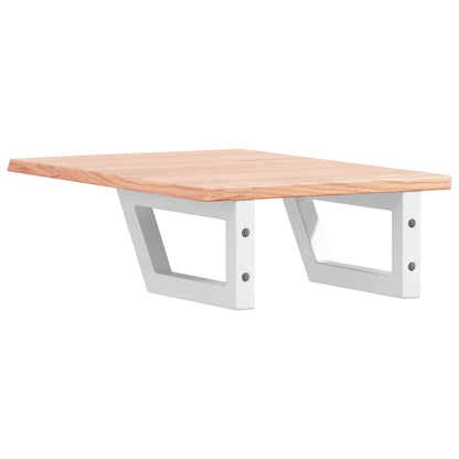 vidaXL Basin Shelf Wall Mounted Steel and Solid Wood Oak