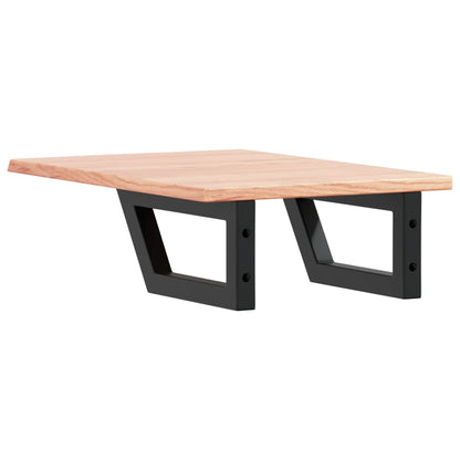 vidaXL Basin Shelf Wall Mounted Steel and Solid Wood Oak