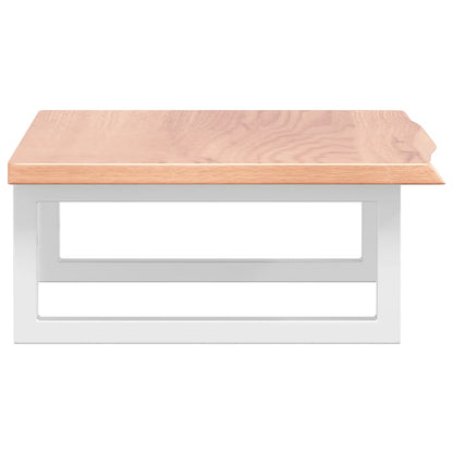 vidaXL Basin Shelf Wall Mounted Steel and Solid Wood Oak