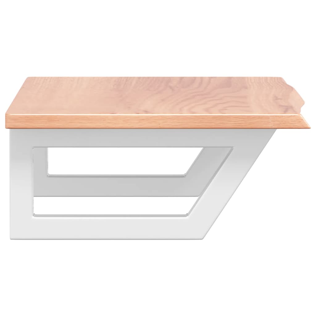 vidaXL Basin Shelf Wall Mounted Steel and Solid Wood Oak