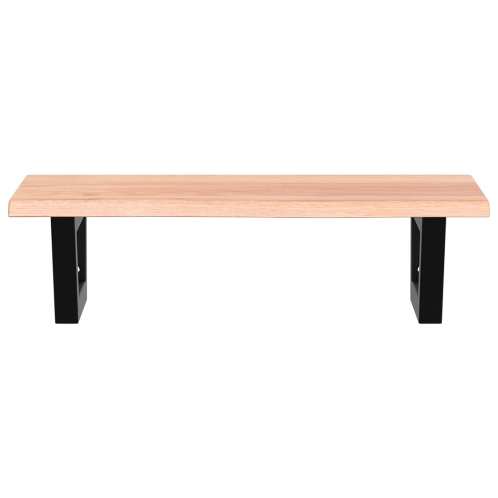 vidaXL Basin Shelf Wall Mounted Steel and Solid Wood Oak