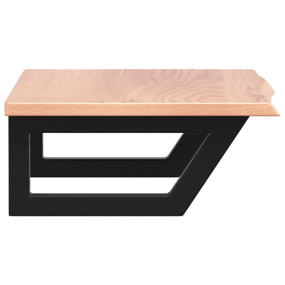 vidaXL Basin Shelf Wall Mounted Steel and Solid Wood Oak