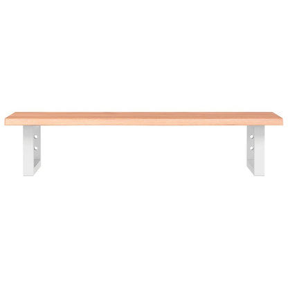 vidaXL Basin Shelf Wall Mounted Steel and Solid Wood Oak