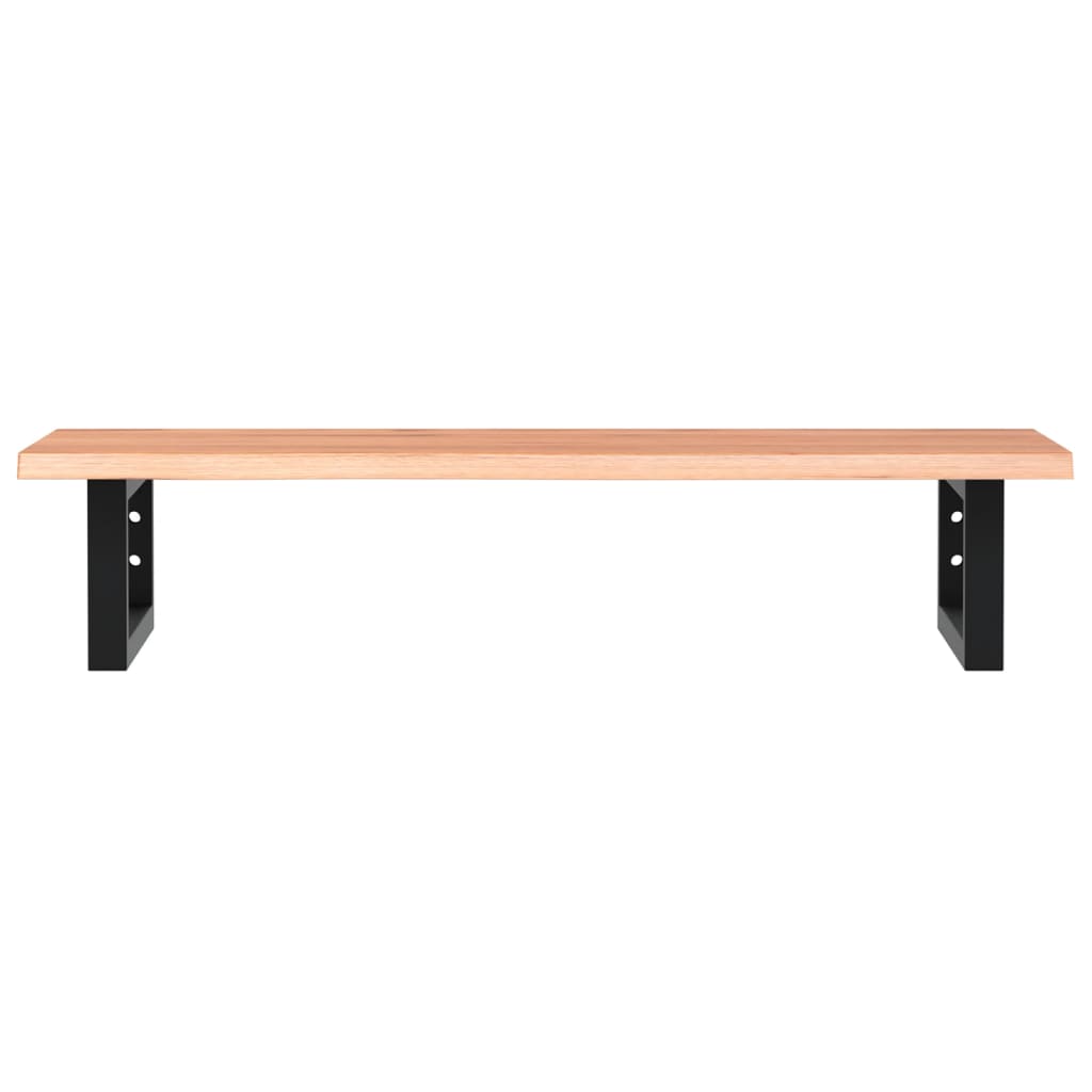 vidaXL Basin Shelf Wall Mounted Steel and Solid Wood Oak