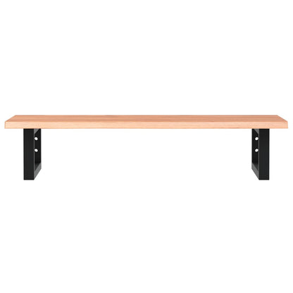 vidaXL Basin Shelf Wall Mounted Steel and Solid Wood Oak