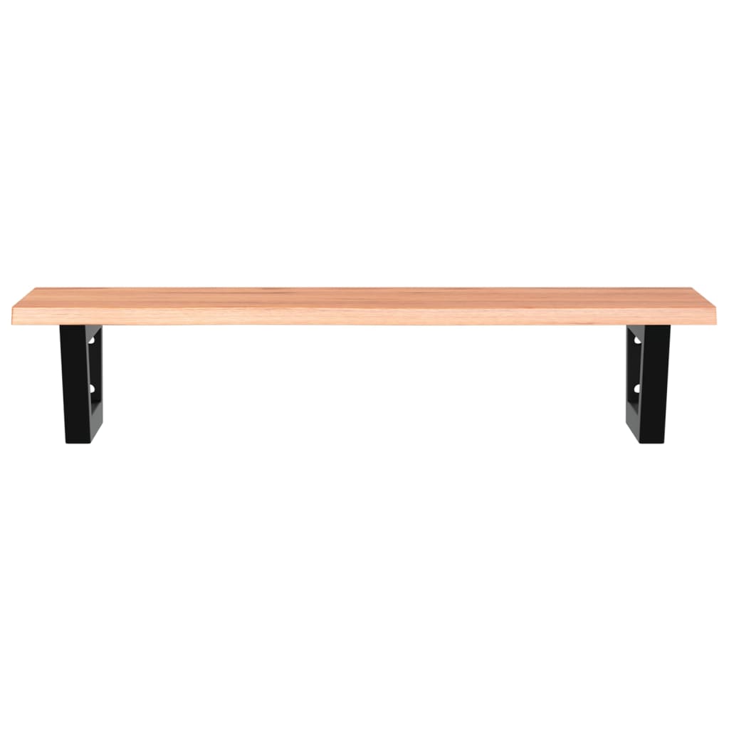 vidaXL Basin Shelf Wall Mounted Steel and Solid Wood Oak