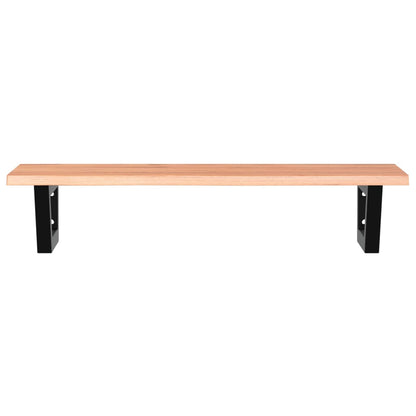 vidaXL Basin Shelf Wall Mounted Steel and Solid Wood Oak