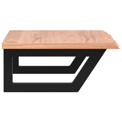 vidaXL Basin Shelf Wall Mounted Steel and Solid Wood Oak