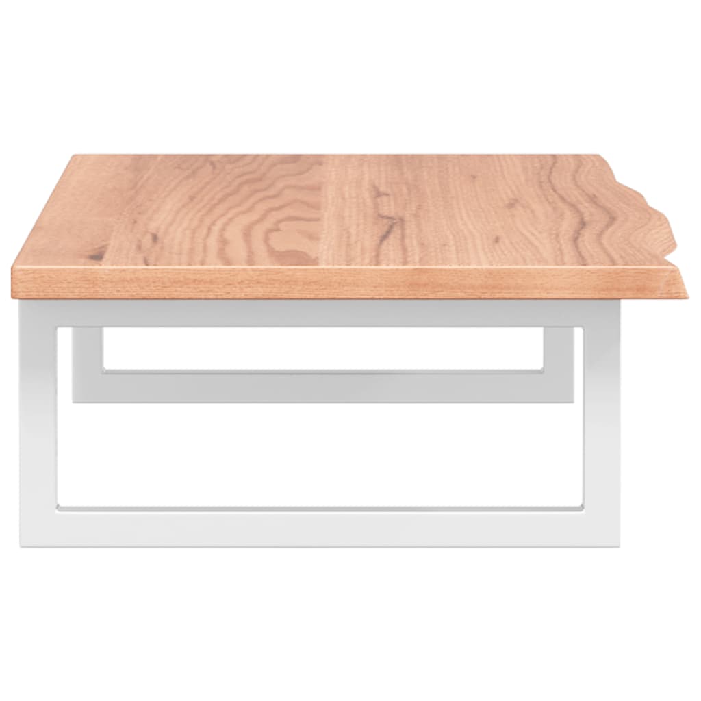 vidaXL Basin Shelf Wall Mounted Steel and Solid Wood Oak