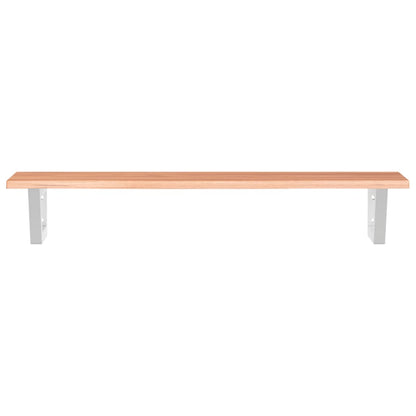 vidaXL Basin Shelf Wall Mounted Steel and Solid Wood Oak