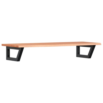 vidaXL Basin Shelf Wall Mounted Steel and Solid Wood Oak