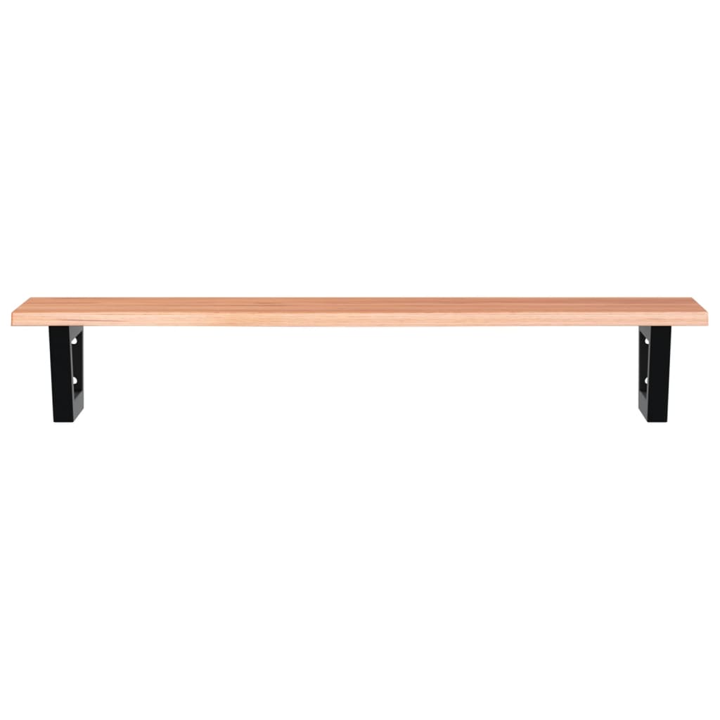 vidaXL Basin Shelf Wall Mounted Steel and Solid Wood Oak