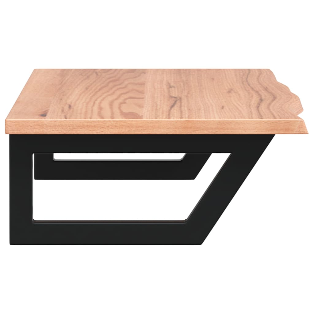 vidaXL Basin Shelf Wall Mounted Steel and Solid Wood Oak
