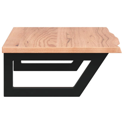 vidaXL Basin Shelf Wall Mounted Steel and Solid Wood Oak