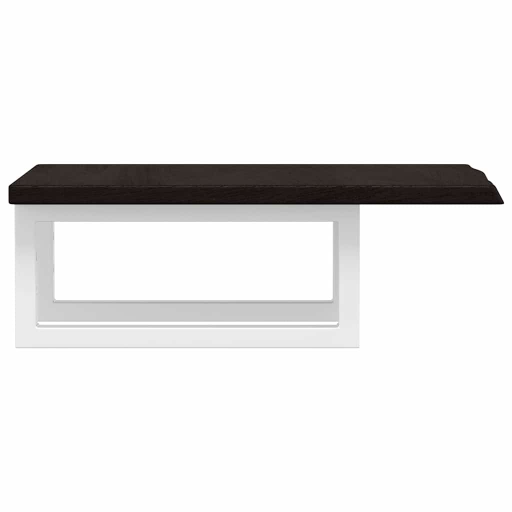 vidaXL Basin Shelf Wall Mounted Steel and Solid Wood Oak