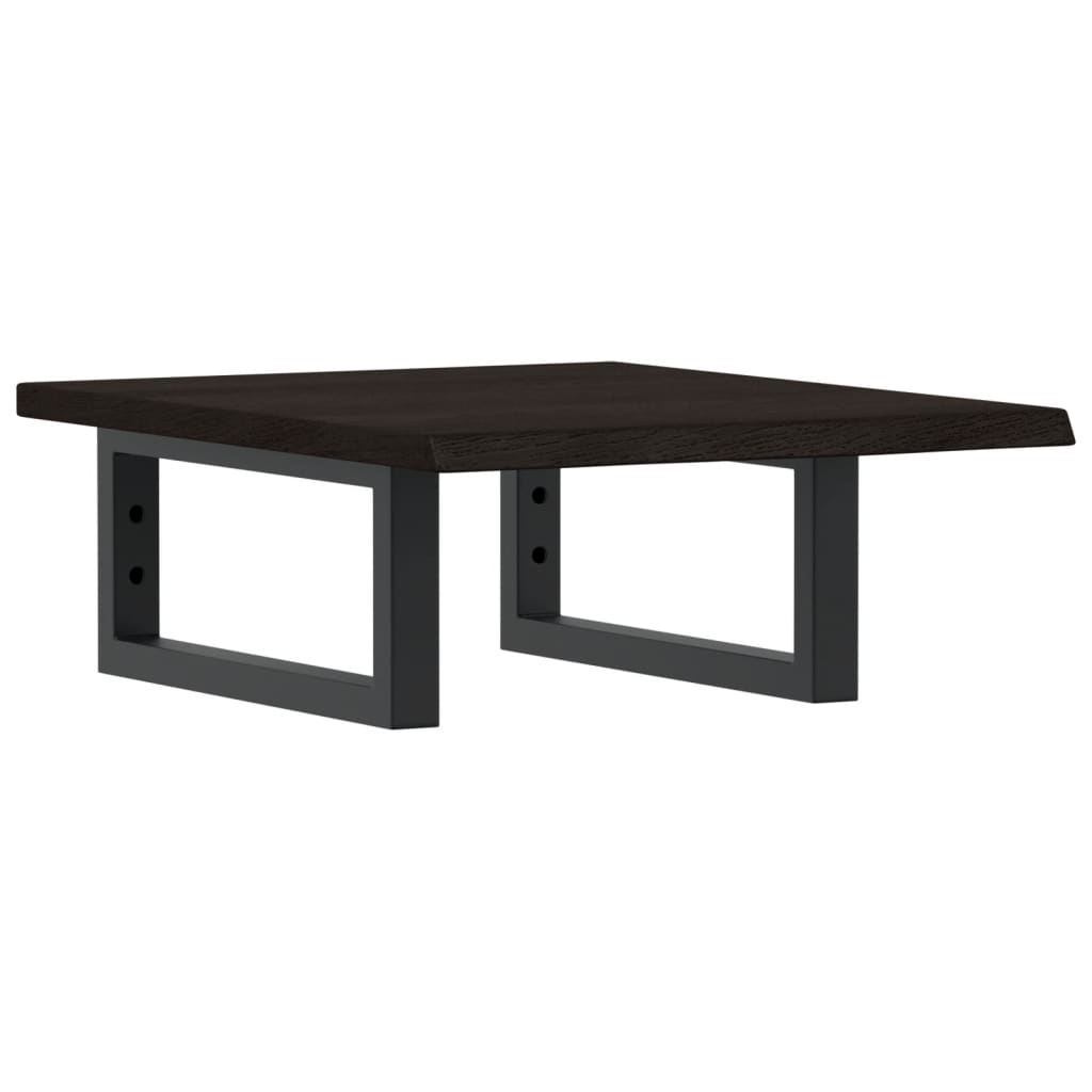 vidaXL Basin Shelf Wall Mounted Steel and Solid Wood Oak