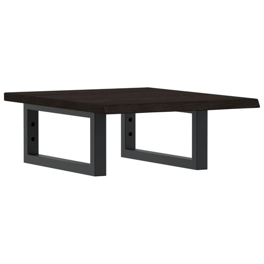 vidaXL Basin Shelf Wall Mounted Steel and Solid Wood Oak