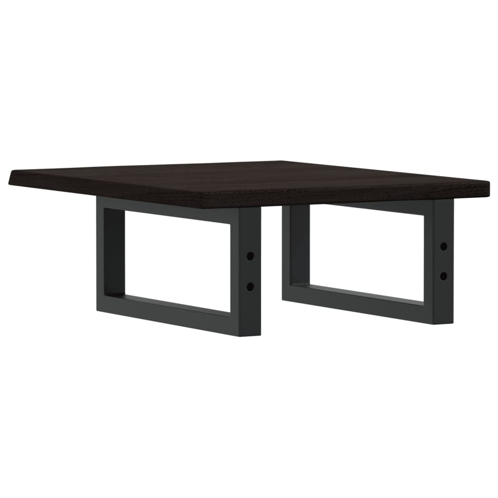 vidaXL Basin Shelf Wall Mounted Steel and Solid Wood Oak